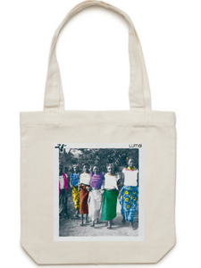 Colorized "Varden" Print on Cotton Canvas Tote